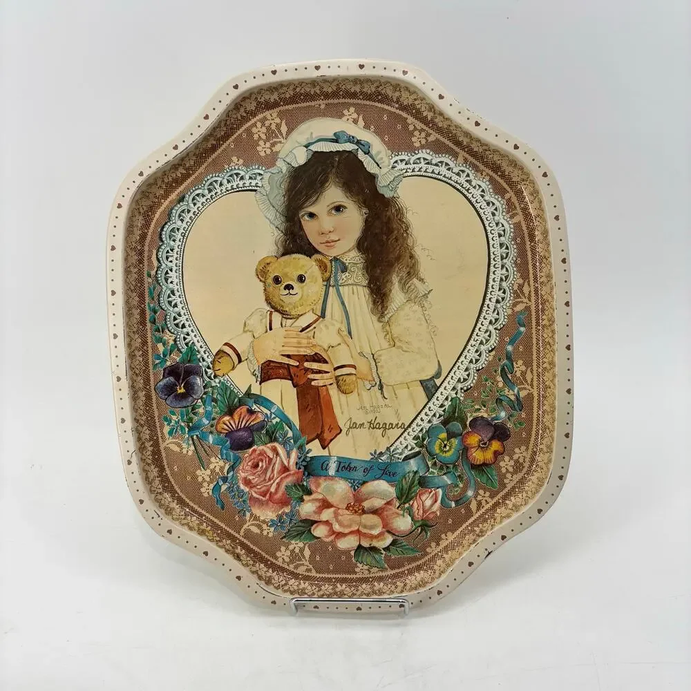 Vintage Jan Hagara “A Token of Love” Decorative Tin Tray